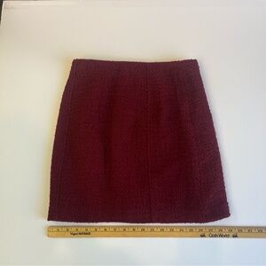 LOFT Rich Burgundy Mini Skirt